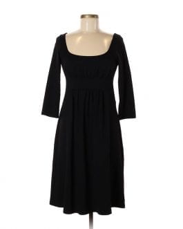 Susana Monaco Black Jersey Knit A-line Empire Waist Dress