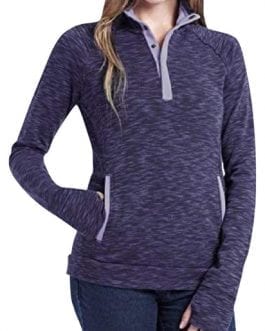 Avalanche Wear Purple Loma Snap Mock Neck Pullover Sweater