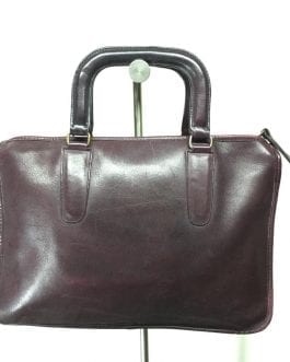 Coach Tote Saddle Unisex Attache Top Handle Oxblood Burgundy Red Leather Messenger Bag