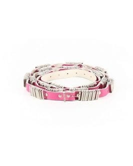 Pink Vintage 1″ Multi-wrap Leather Belt