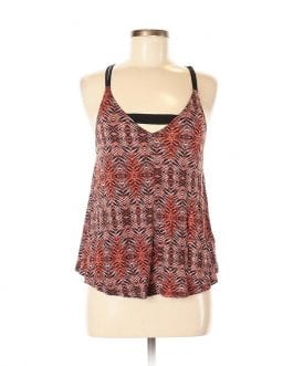 Silence + Noise – Urban Outfitters Tribal Print Cut-out Mesh Racerback Tank Top/Cami