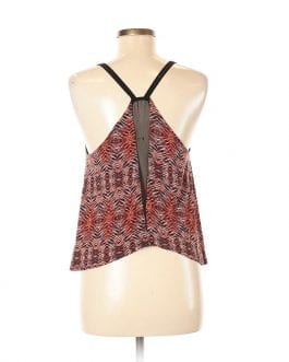 Silence + Noise – Urban Outfitters Tribal Print Cut-out Mesh Racerback Tank Top/Cami