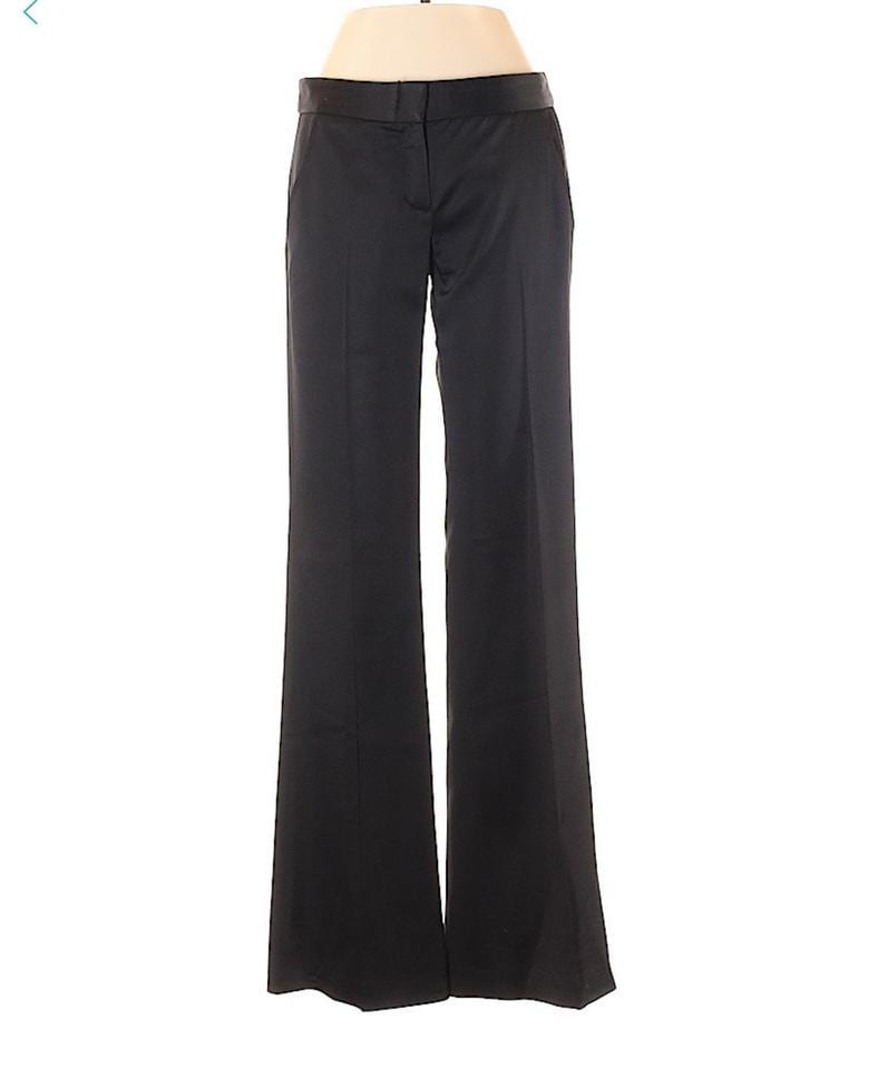 BCBGMAXAZRIA Black Satin Dress Pants