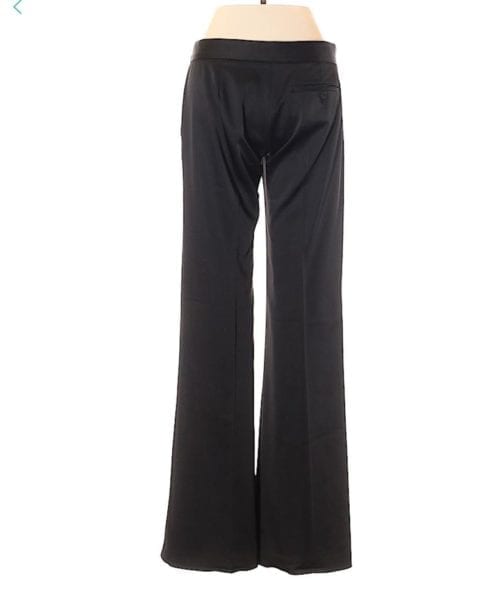 BCBGMAXAZRIA Black Satin Dress Pants