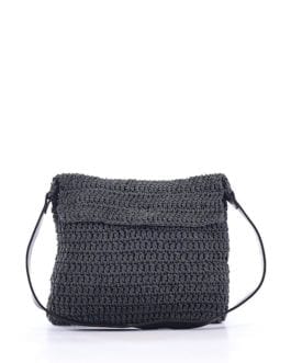 Carrie Forbes Shoulder Gray/Black Woven Fabric Leather Cross Body Bag