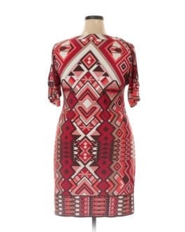 Chico’s Red Tribal Print Casual Dress