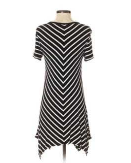 Premise – Handkerchief Hem Stripe Modal Dress/Swim Cover Casual Dress