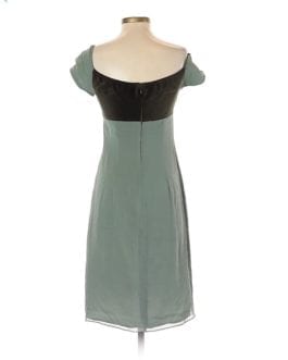 Tocca Green Embroidered Silk Chiffon Night Out Dress