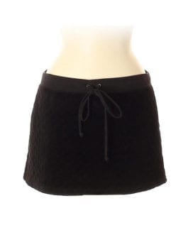 Juicy Couture Black Velour Mini Skirt/Swim Cover Skirt