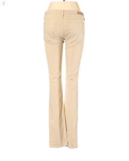 AG Adriano Goldschmied Tan Low Rise The Stilt Cigarette Skinny Jeans