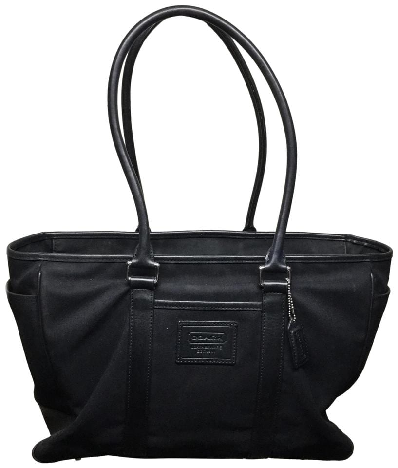 Coach Signature Top Handle Tote/Weekender #5967 Nylon/Leather Tote .  Couture