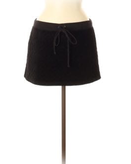 Juicy Couture Black Velour Mini Skirt/Swim Cover Skirt