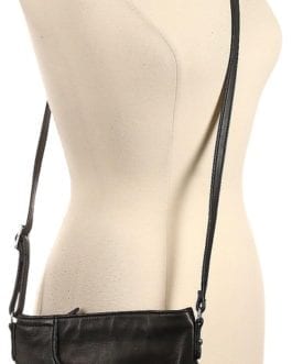 Margot Black Pebbled Leather Cross Body Bag
