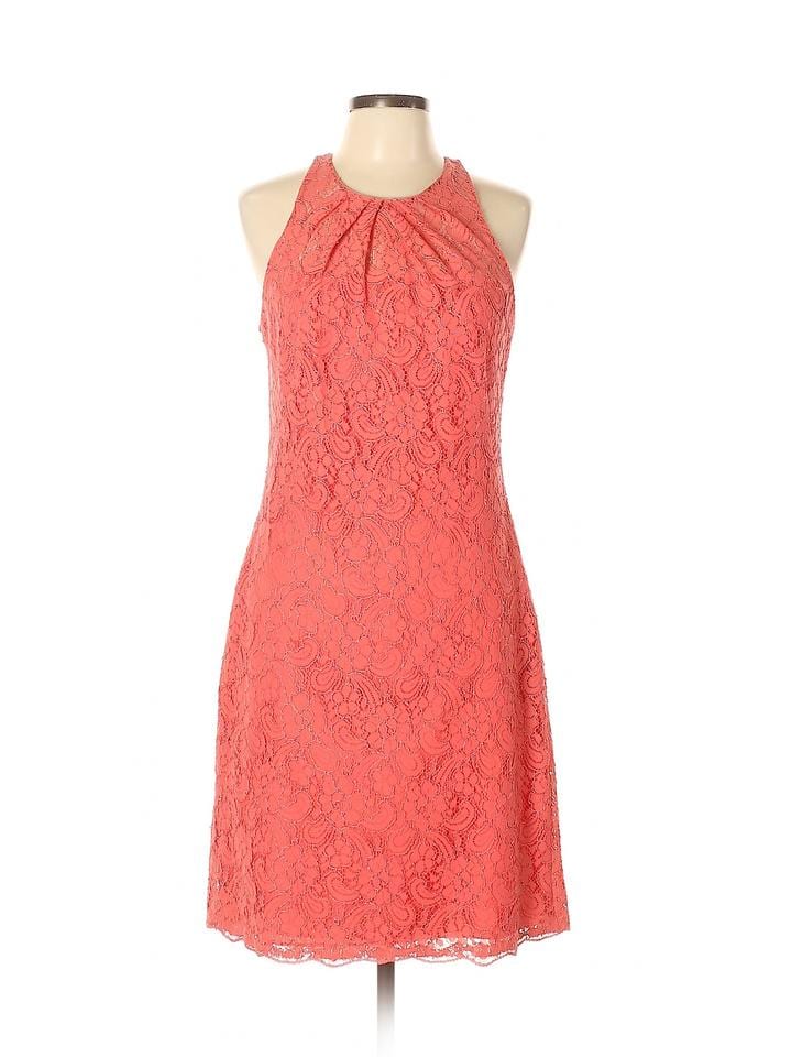 coral sheath dress