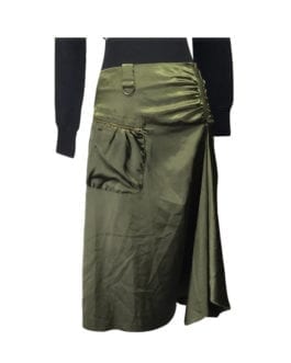 Lisa d. Paris Vintage Satin Asymmetric Utility Skirt Sz 2/4