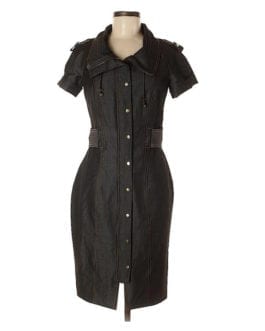 Cache Denim Couture Collection Military Inspired Sheath Dress