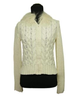 St. Ambecco Vintage Wool/Tibetan Lamb Fur Jacket/Sweater/Cardigan