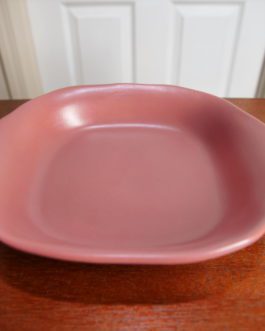Vintage Mexican Pink Rose Colored Pottery Serving Plate Tray