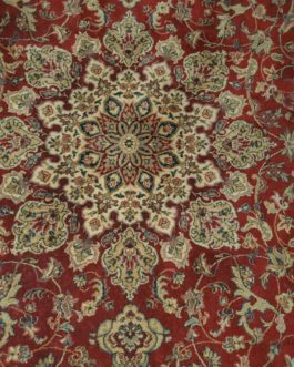 Hagopian Beautiful Vintage Persian Style “Rose Bud” Thick Plush Worsted wool Rug Red/Gold Hues 5×8
