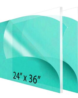 2-Pack 24 x 36” Clear Acrylic Sheet Plexiglass 1/4” Use for Craft Projects Signs