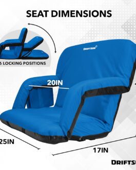 Extra Wide Stadium Seats with Back Support Deluxe Foldable Stadium Chairs