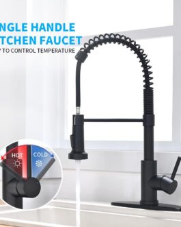 Black Kitchen Faucet Kitchen Sink Faucet with Pull Sprayer