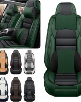 Luxury Car Seat Covers for Ford Bronco Sport 2021-2023,Waterproof Soft Breathable PU Leather Seat Cover with Storage