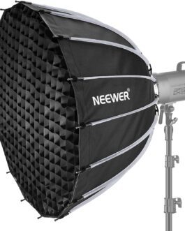 NEEWER 33inch/85cm Parabolic Softbox Quick Set up Quick Folding, with Diffusers/Honeycomb Grid/Bag
