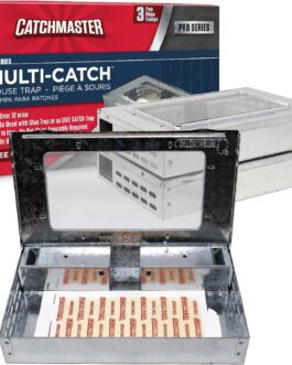Multi-Catch Mouse Trap 3-Pack Humane Indoor Outdoor for Home Glue Boards