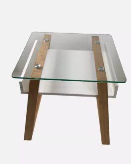 bonVIVO Small Coffee Table- Modern Glass Living Room Tables #N7097